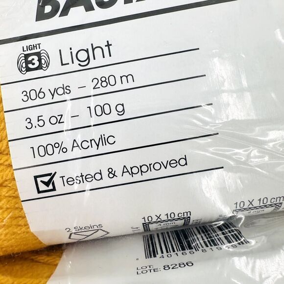 3 Premier Yarns Basix DK Yarn #3 MUSTARD YELLOW 3.5 oz Acrylic **Multi avail - Picture 4 of 7